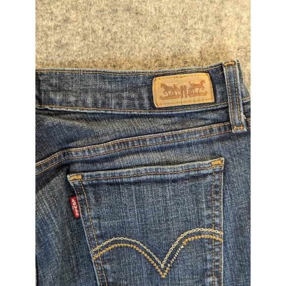 Levi's 515 Jeans 10M Women's 30x32 Bootcut Blue Cotton Mid-Rise Flared Dark Wash - Picture 8 of 10